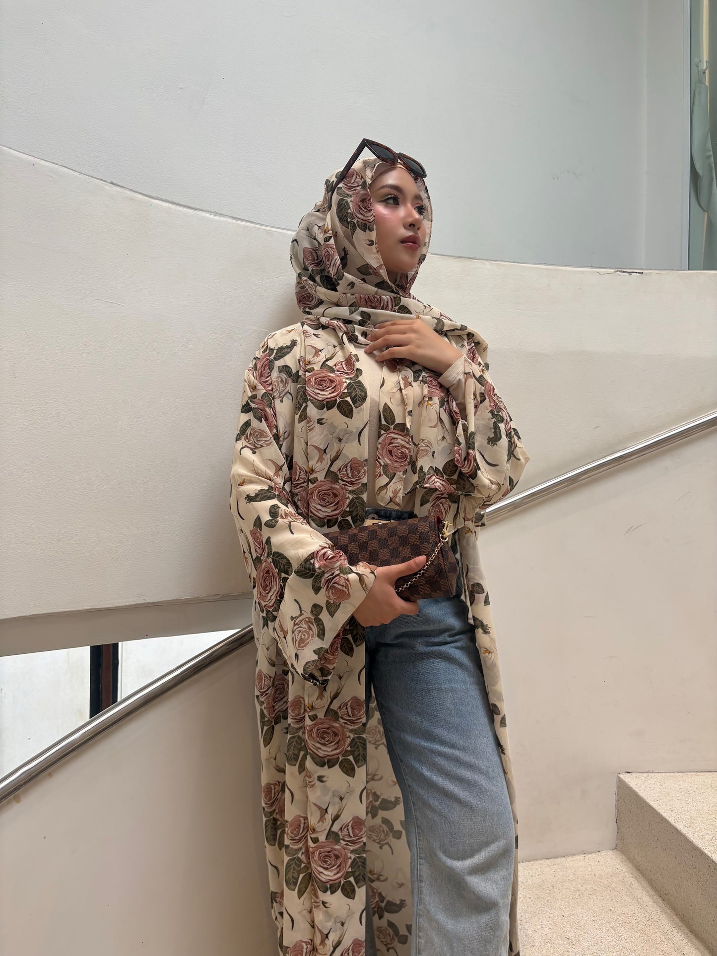 Sarah Open Abaya Set