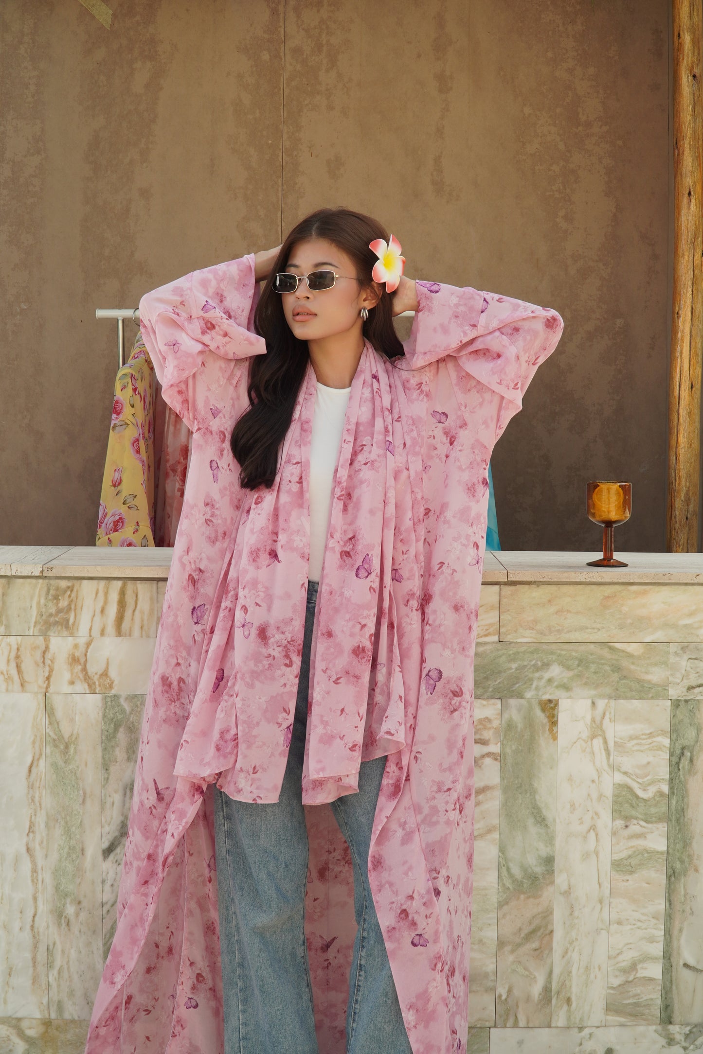Butterfly Bloom Rosey Abaya