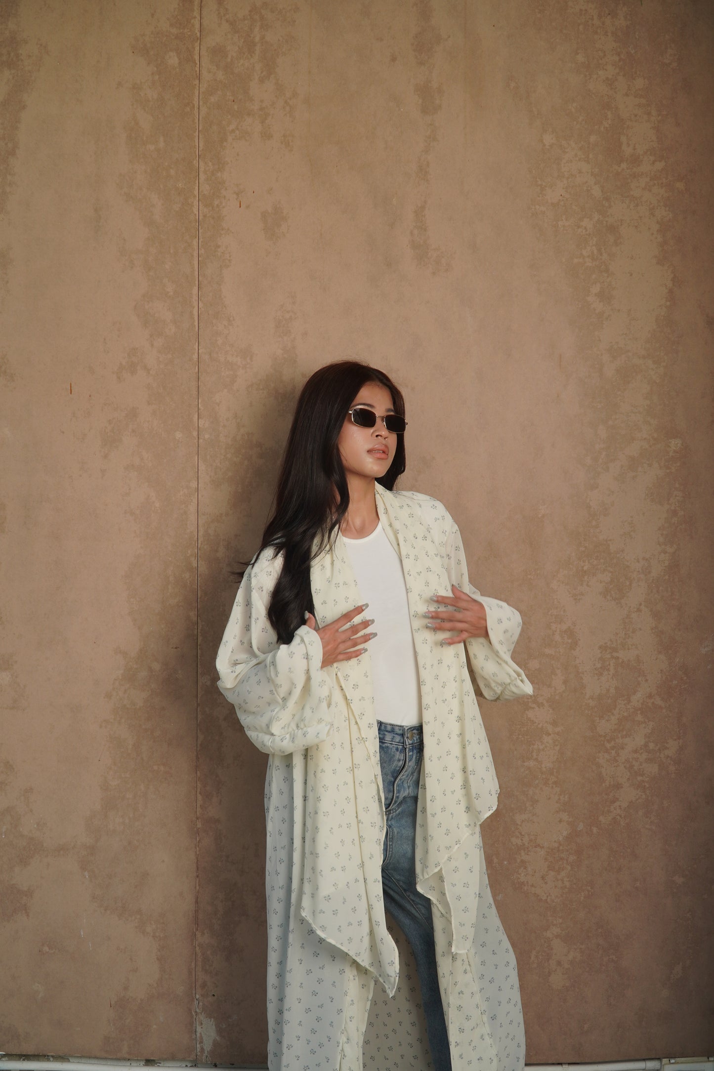 Butter Yellow Floral Printed Abaya
