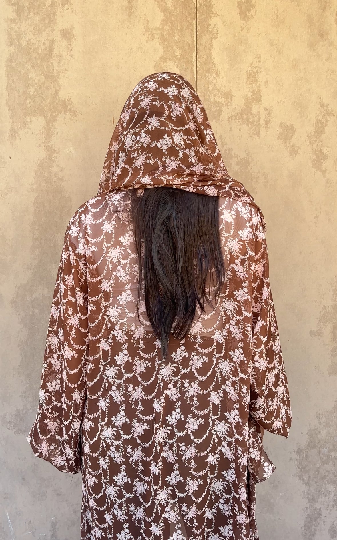 Coconut Latte Printed Abaya